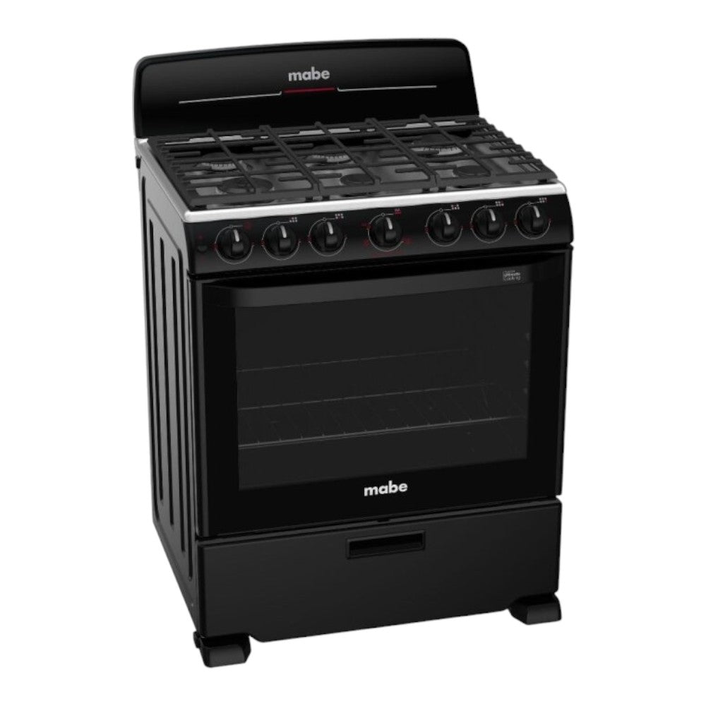 Estufa a Gas Mabe de 30" / 6 Quemadores / Negro / EM7658BFIN2