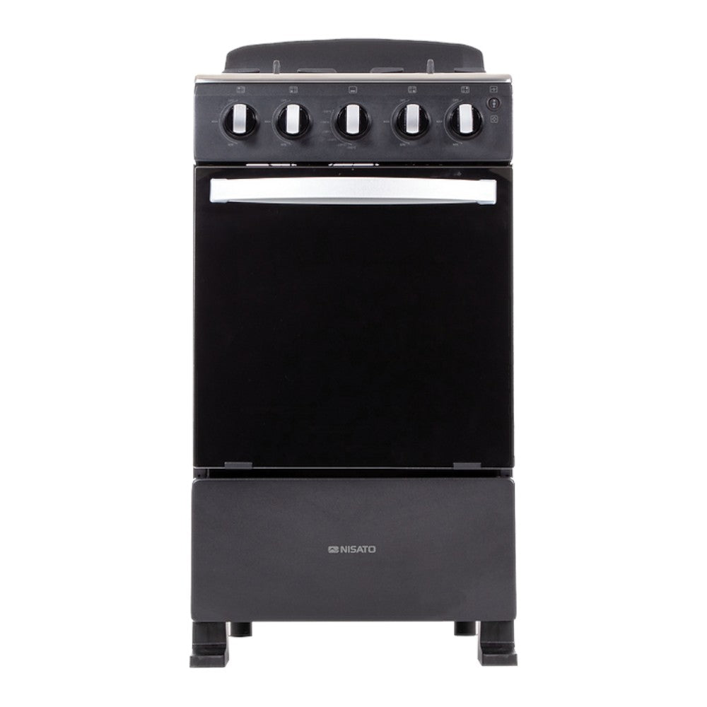Estufa Nisato de 20" / Negra / 4 Quemadores