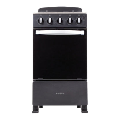 Estufa Nisato de 20" / Negra / 4 Quemadores