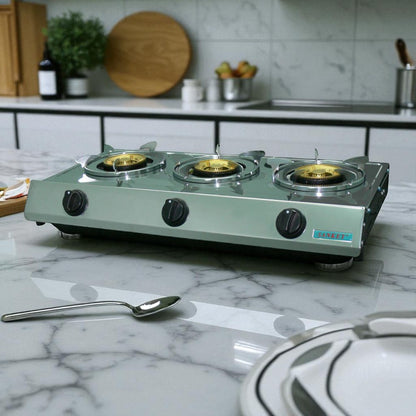 Estufa de Mesa Sankey Con 3 Quemadores / Acero Inoxidable