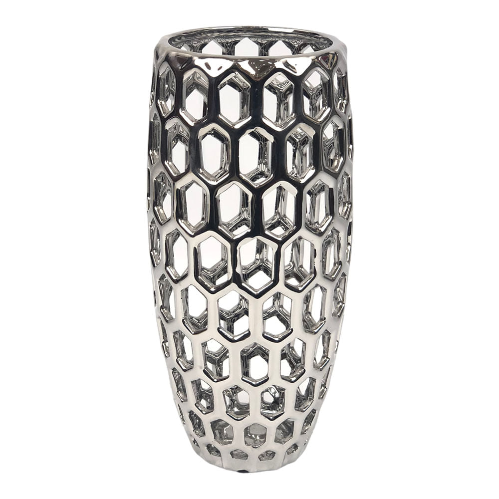 Florero Concepts Decorativo 12.5cm x 28.5cm - Gris Claro