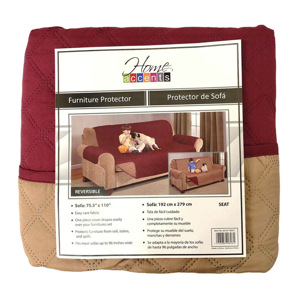 Protector Para Sofa Home Accents 3 Puesto Reversible