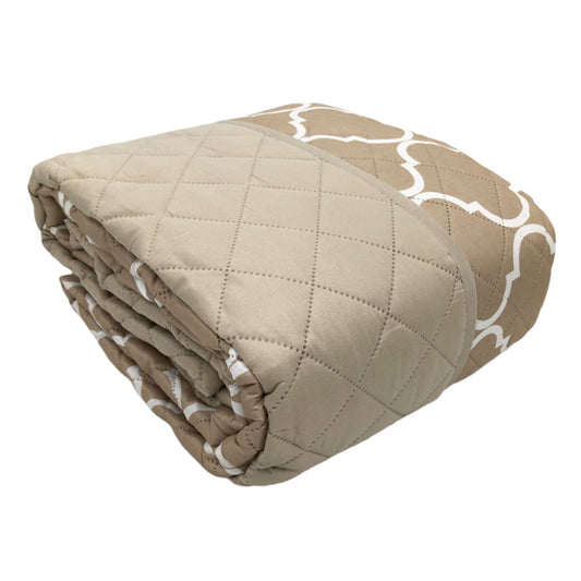 Protector Para Sofá Home Accents 3 Puestos Reversible - Beige Oscuro