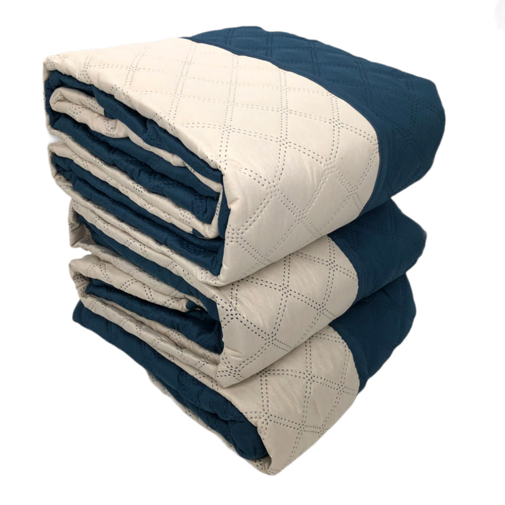 Protector Para Sofá Home Accents 3 Piezas Reversible - Azul Marino