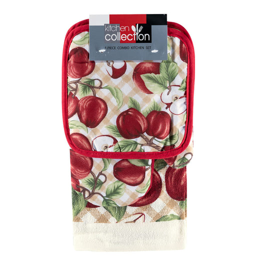 Agarradores de Olla Kitchen Collection Manzana de 5 Piezas