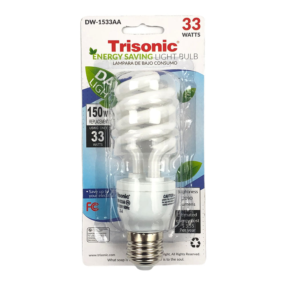 Bombillo Ahorrador Trisonic Blanco