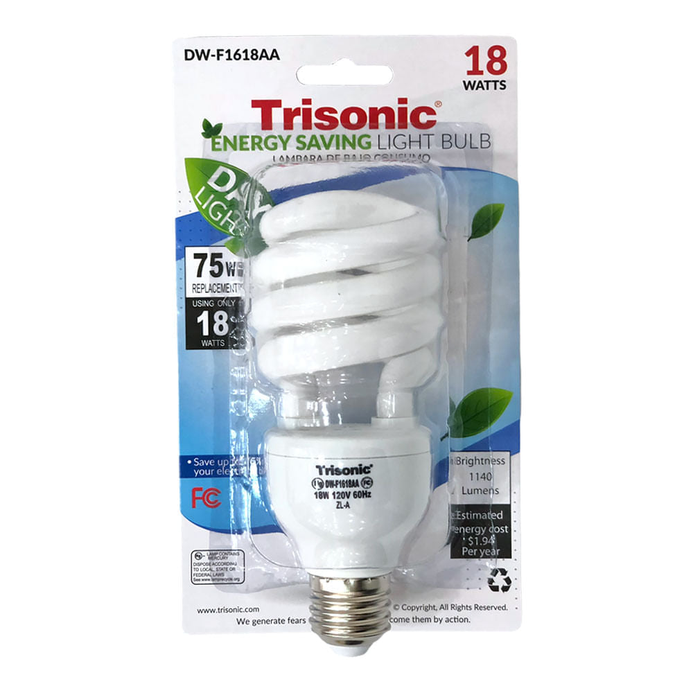 Bombillo Ahorrador Trisonic Amarillo