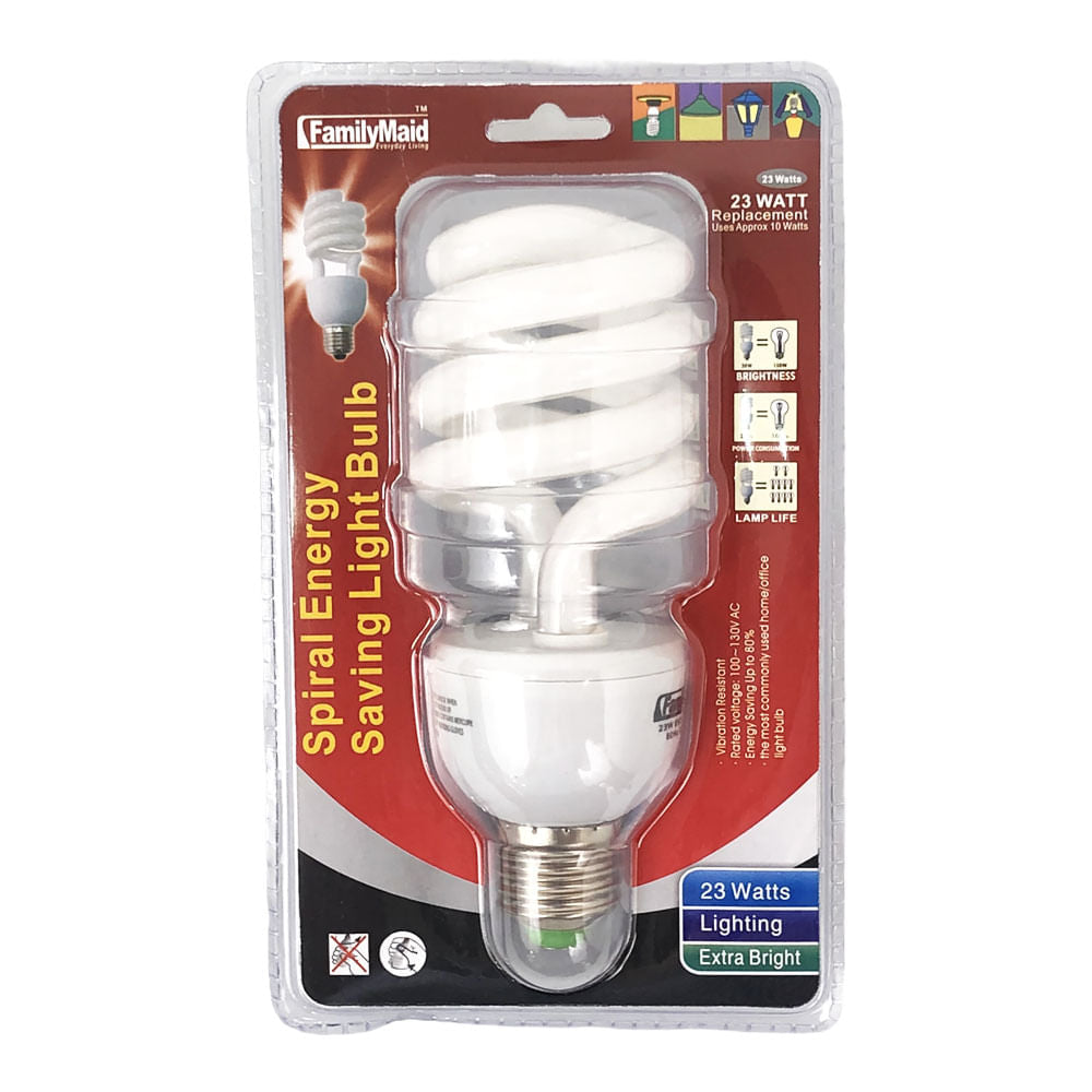 Bombillo Family Maid Espiral Luz Blanca de 23 Watts