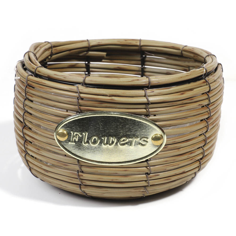 Macetero Home Elegance De Mimbre