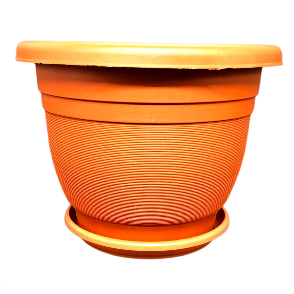 Macetero Lotus de Plástico Con Base 17 cm x 22 cm