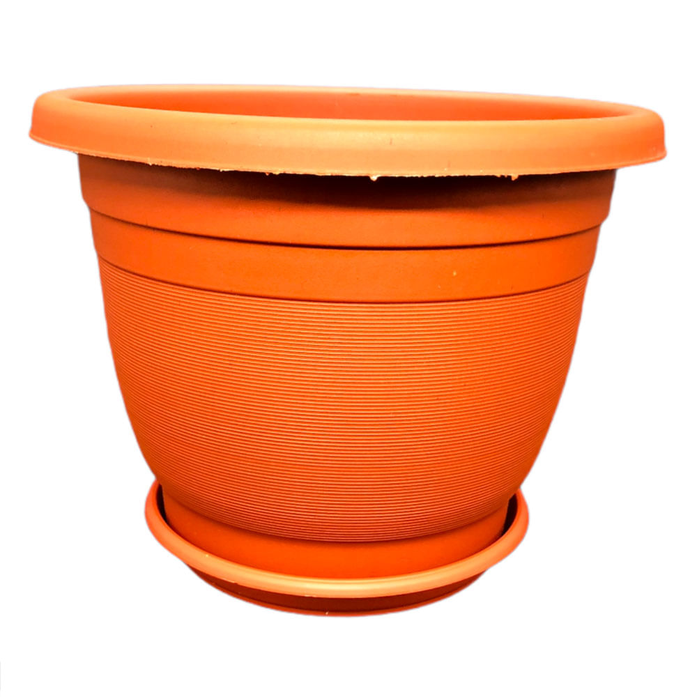 Macetero Lotus de Plástico Con Base 19 cm x 26 cm