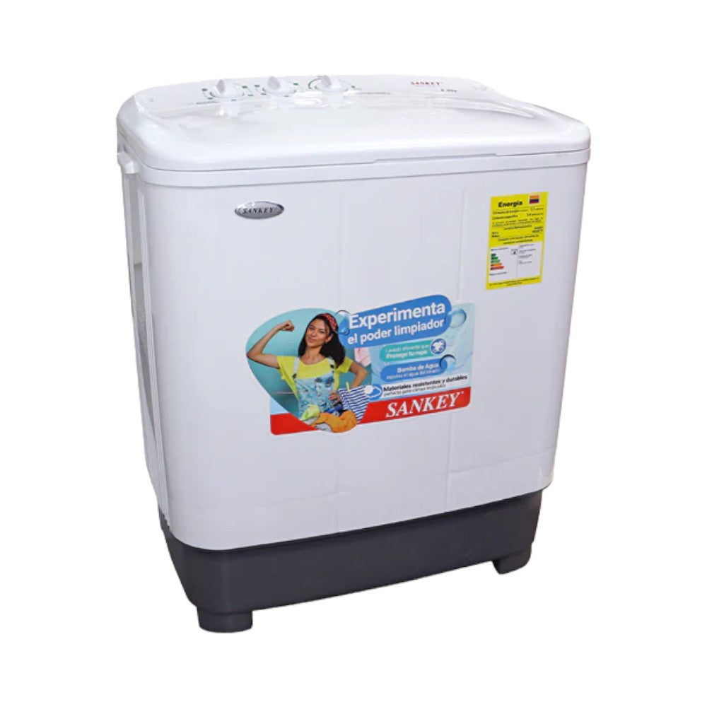 Lavadora Semi-Automática Sankey de 8 Kg / Blanca / WM-8077P