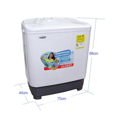 Lavadora Semi-Automática Sankey de 8 Kg / Blanca / WM-8077P