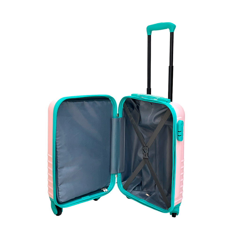 Maleta Lisa Mediana Koopman Con Ruedas - Rosada