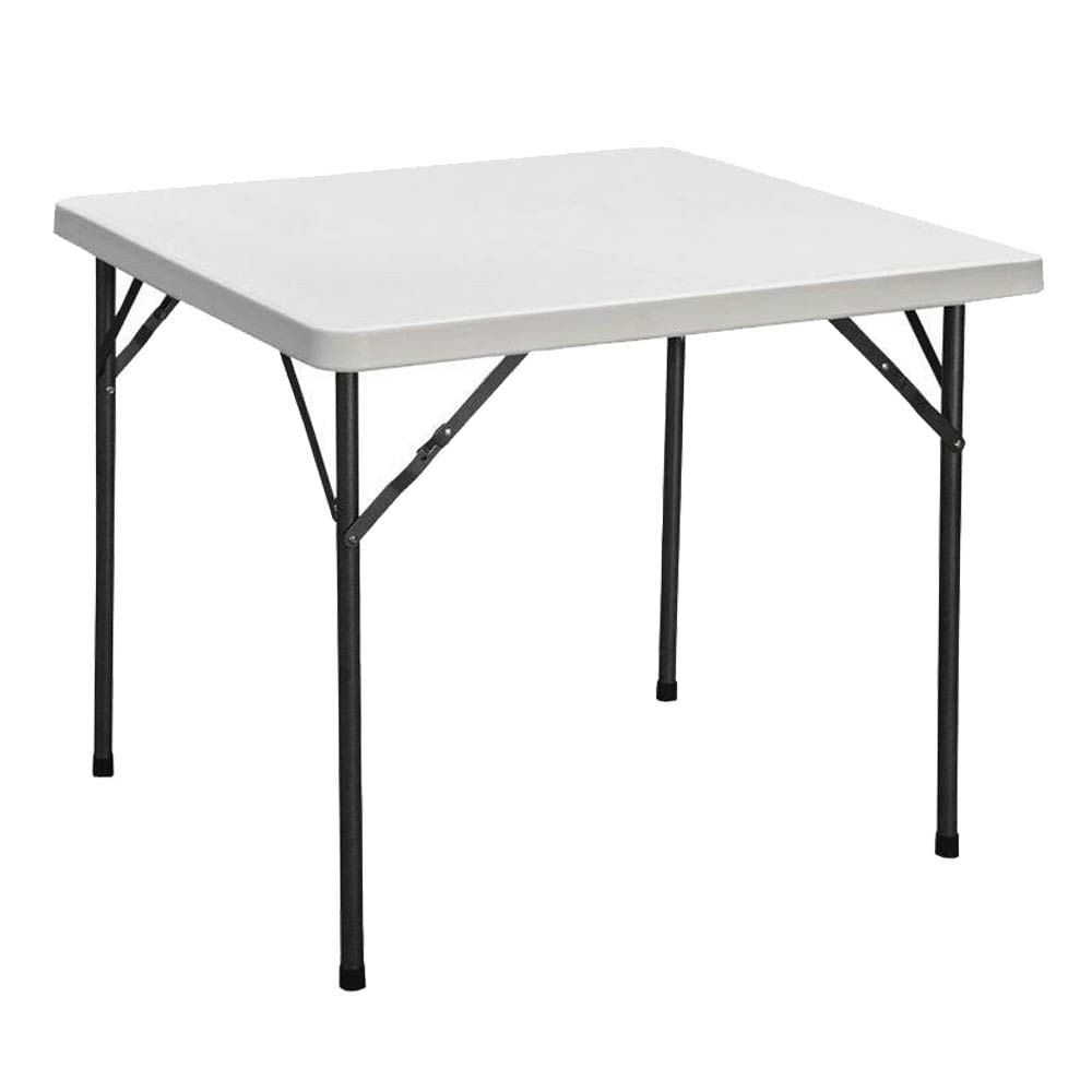 Mesa Plegable de Plástico Cuadrada de 76.2 cm x 64 cm x 64 cm