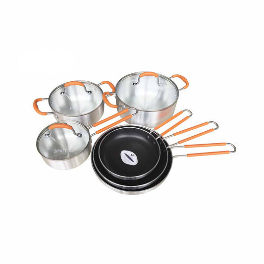 Juego de Ollas y Sartenes Sankey de 9 Piezas