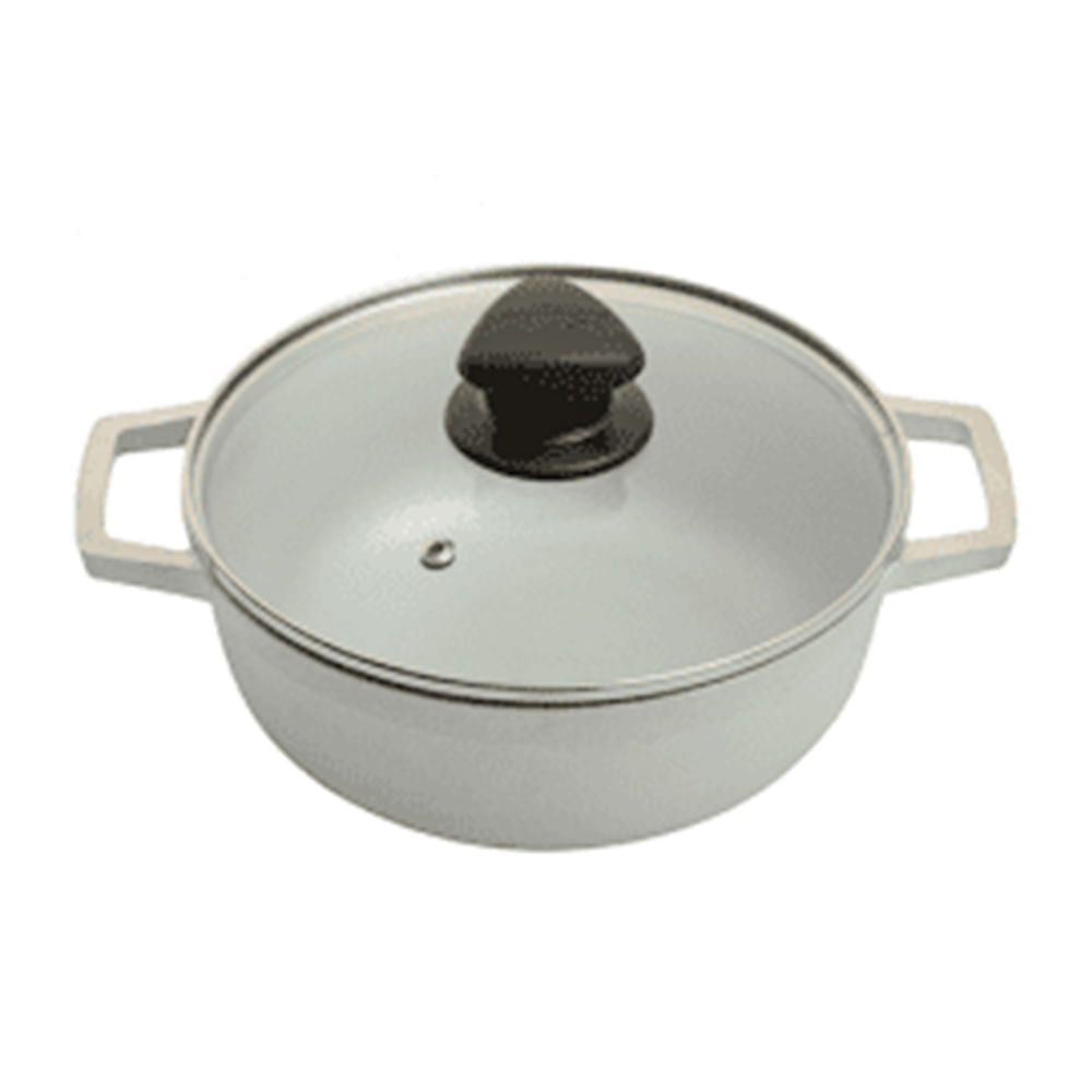 Paila de Aluminio Imusa # 7 Con Tapa de Vidrio 4.5 L 26 cm