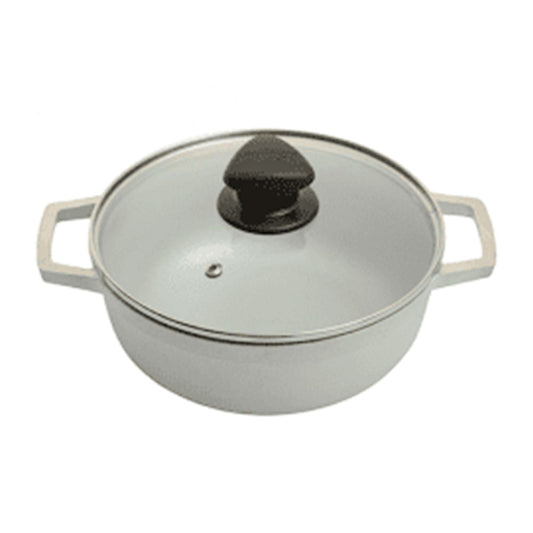 Paila de Aluminio Imusa # 7 Con Tapa de Vidrio 4.5 L 26 cm