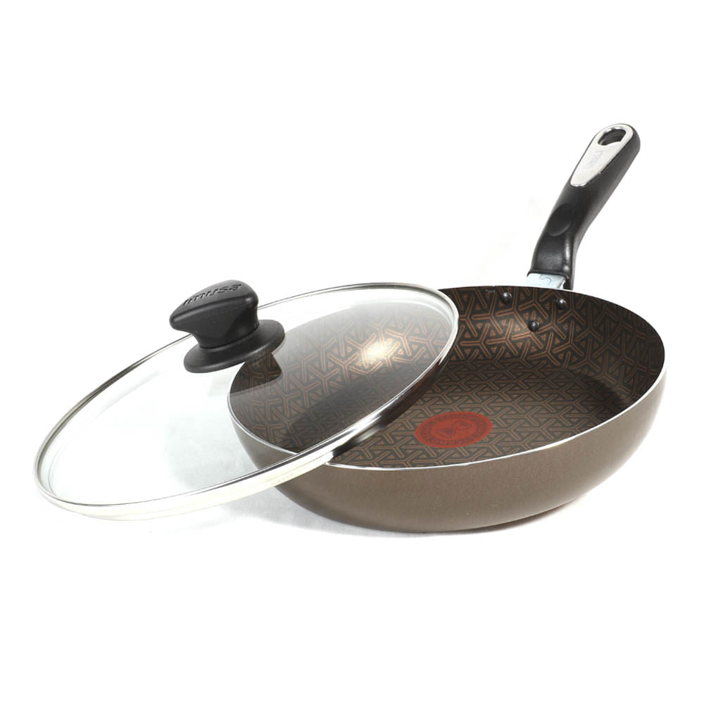 Sartén Antiadherente Imusa con Tapa de Vidrio 24 cm