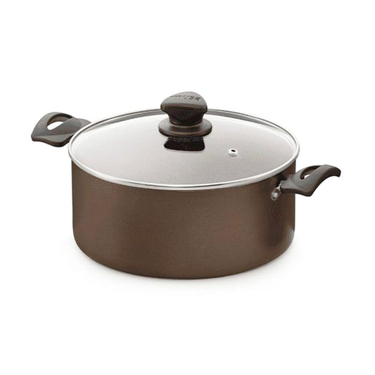 Olla Imusa Antiadherente Con Tapa de Vidrio 24 cm