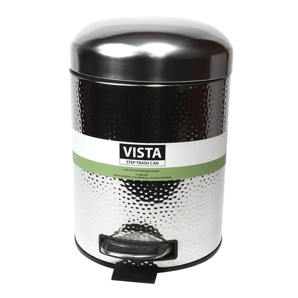 Basurero de Metal Vista Soho Con Pedal de 5 L