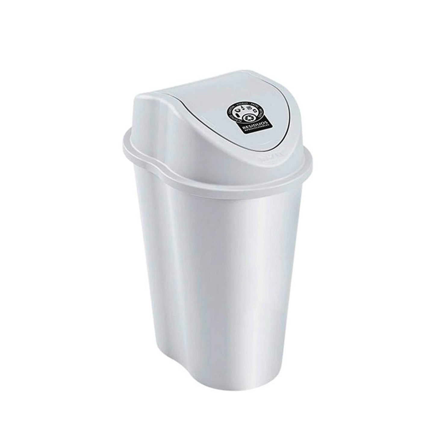 Basurero Rimax Para Residuos Aprovechable 10 L Blanco