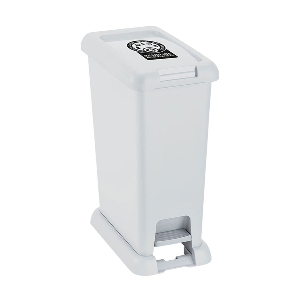 Basurero Rimax Para Residuos Aprovechable 20 L Blanco