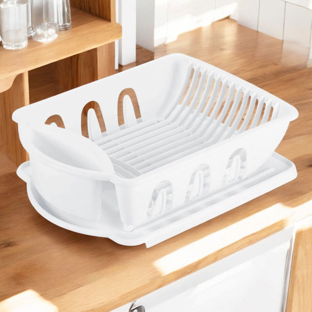 Escurridor Sterilite de Plástico / 8 Portavasos / Blanco