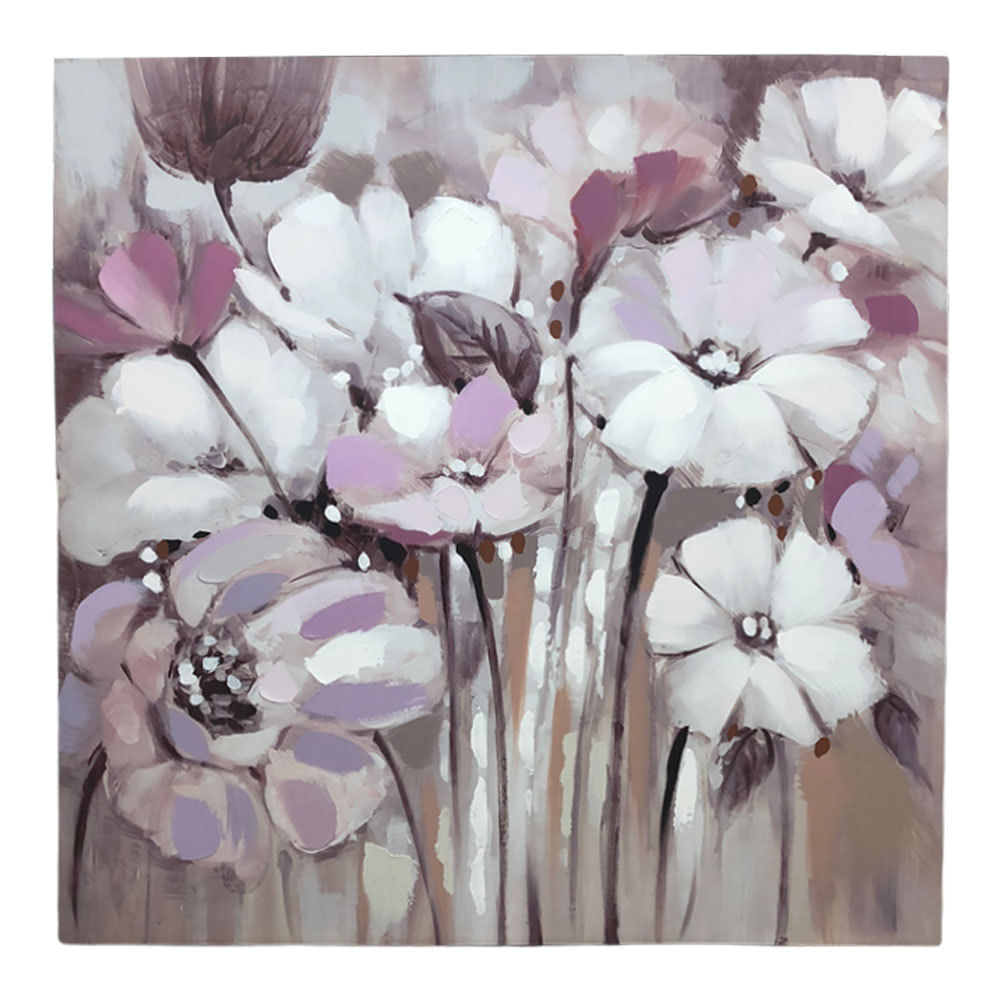 Cuadro Decorativo Concepts Flores 100 cm x 100 cm x 3 cm