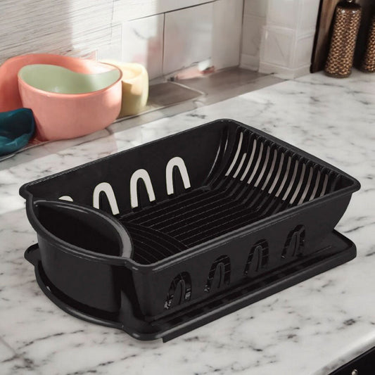 Escurridor de Platos Sterilite de Plástico / Con Bandeja / Negro