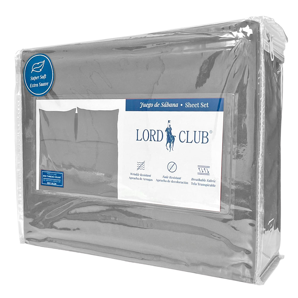 Sábana Queen Lisa Lord Club 4 Piezas / Silver