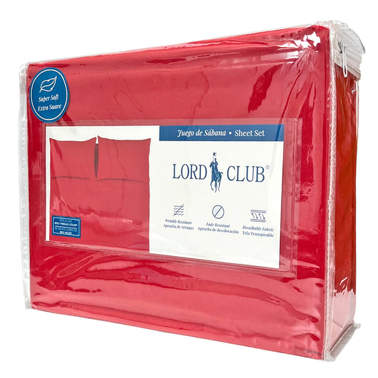 Sábana Queen Lisa Lord Club 4 Piezas / Red