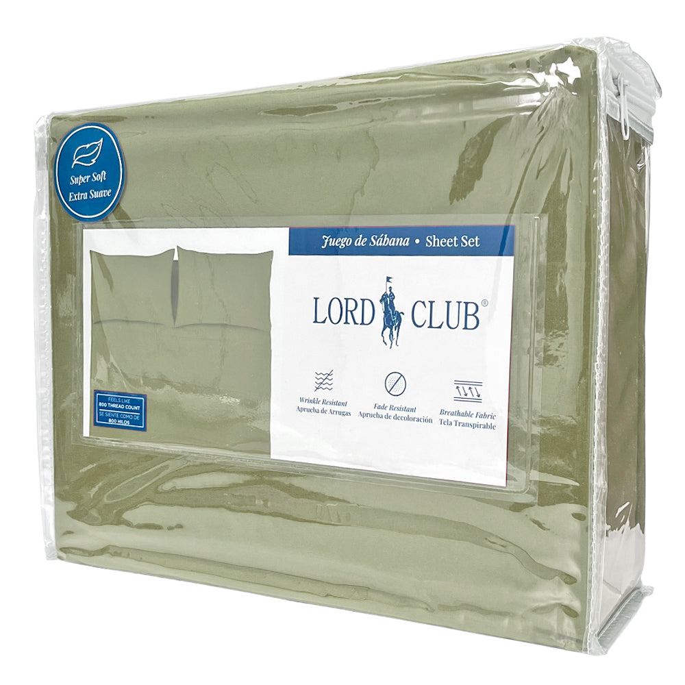 Sábana Queen Lisa Lord Club 4 Piezas / Sage