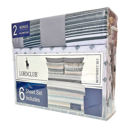 Sábana Full Estampada Lord Club 6 Piezas / Surtida