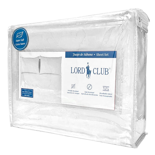 Sábana Full Lisa Lord Club 4 Piezas / Blanca