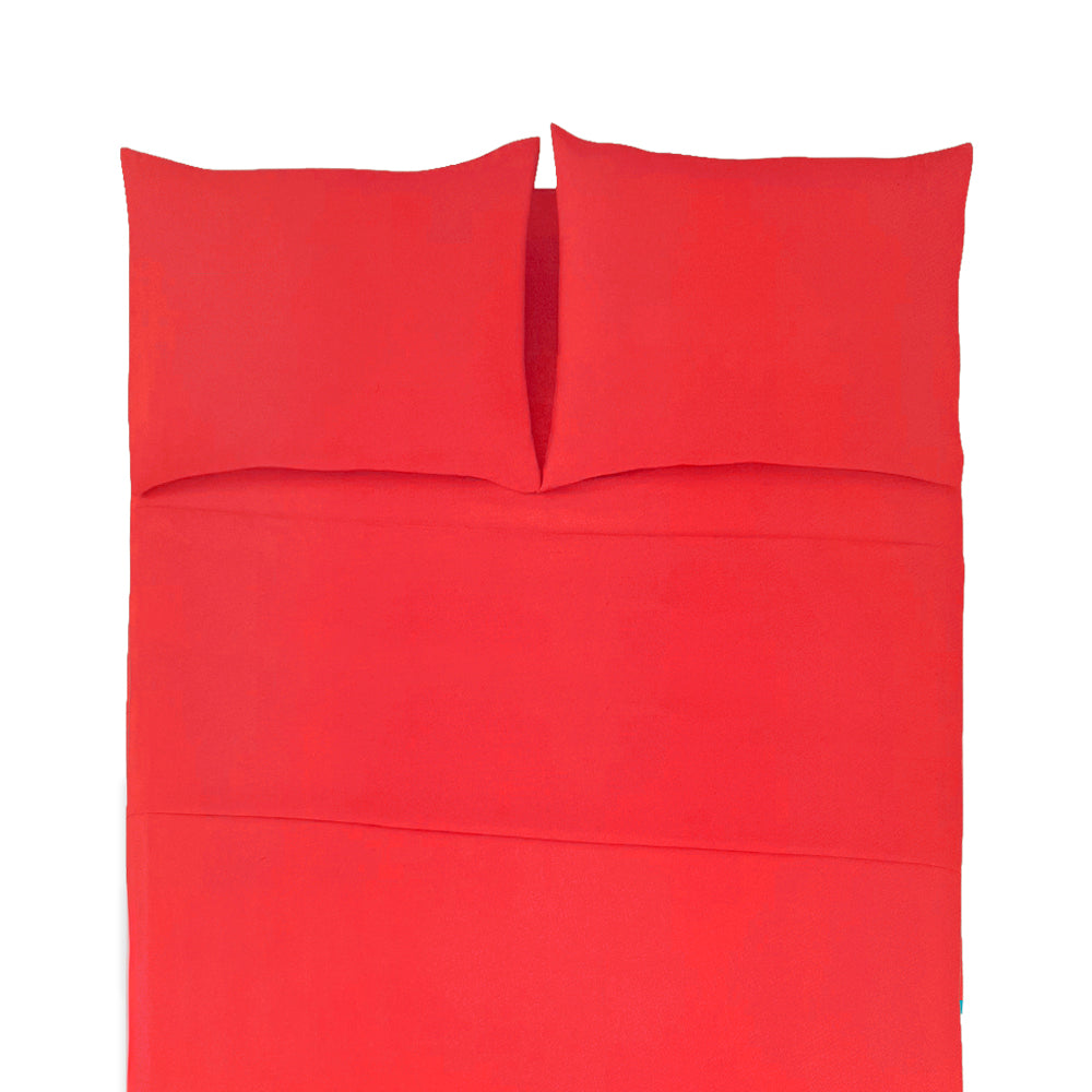 Sábana Full Lisa Lord Club 4 Piezas / Roja