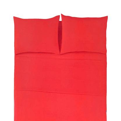 Sábana Full Lisa Lord Club 4 Piezas / Roja