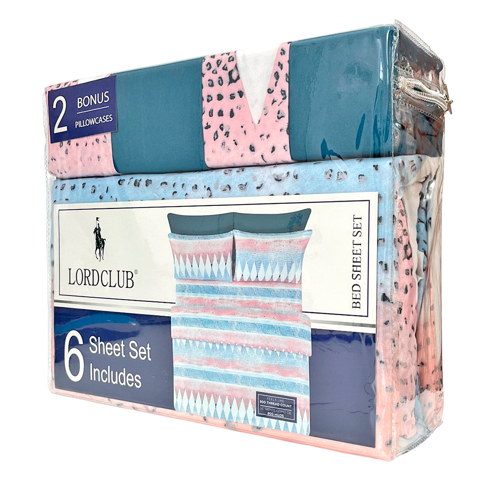 Sábana Queen Estampada Lord Club / 6 Piezas / Surtida