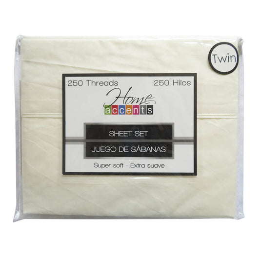 Sabana Home Accents 250 Hilos Set de 3 Piezas - TWIN