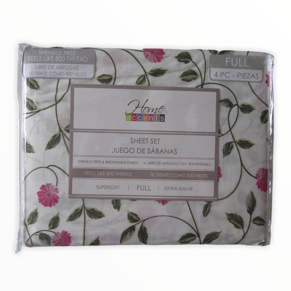 Sábanas Chicago Home Accents 4 Piezas - FULL