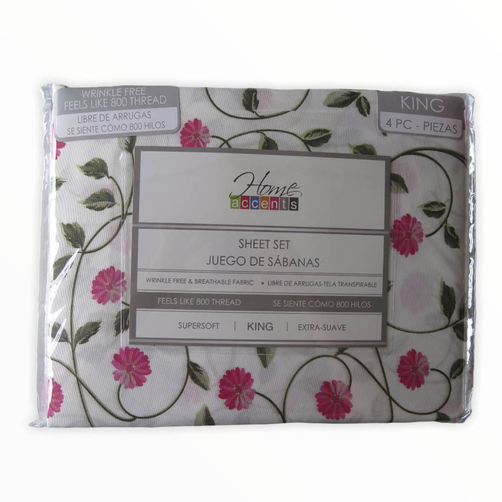 Sábanas Chicago Home Accents 4 Piezas - KING