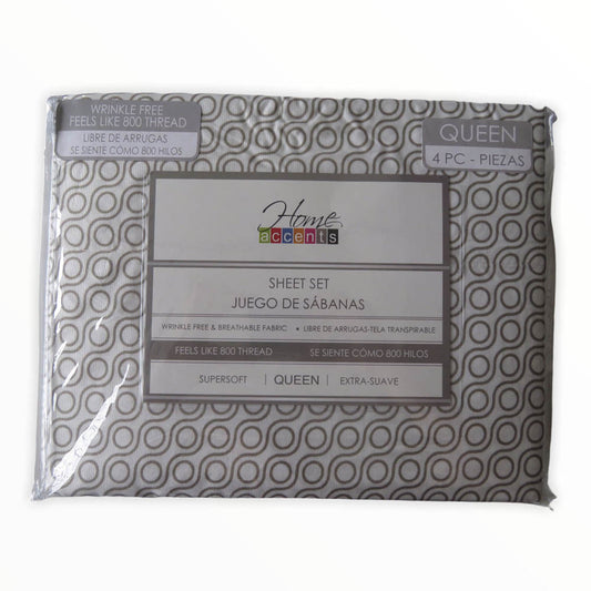 Sábanas Denver Home Accents 4 Piezas - QUEEN