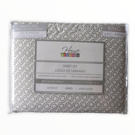 Sábanas Denver Home Accents 4 Piezas - KING