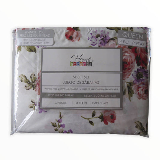 Sábanas Flory Home Accents 4 Piezas - QUEEN