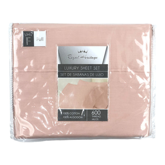 Sábana Home Accents 4 Piezas Rosa claro - FULL