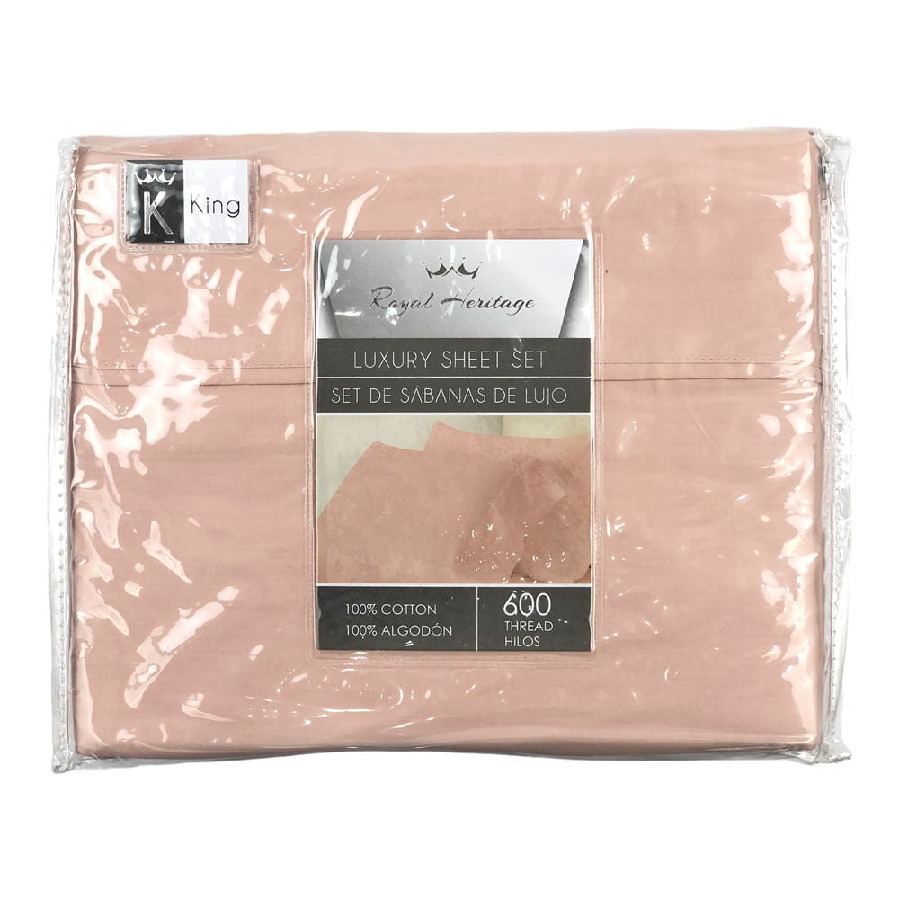 Sabana Home Accents 4 Piezas Rosa claro - KING