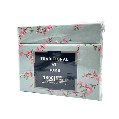 Juego de Sábana Twin / Hotel Suites / Set de 4 Piezas Estampada / Surtido