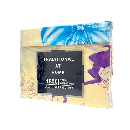 Juego de Sábana Twin / Hotel Suites / Set de 4 Piezas Estampada / Surtido