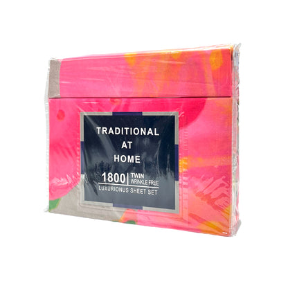 Juego de Sábana Twin / Hotel Suites / Set de 4 Piezas Estampada / Surtido