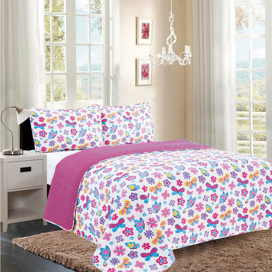 Sobrecama Home Accents Mariposa 3 Piezas - FULL